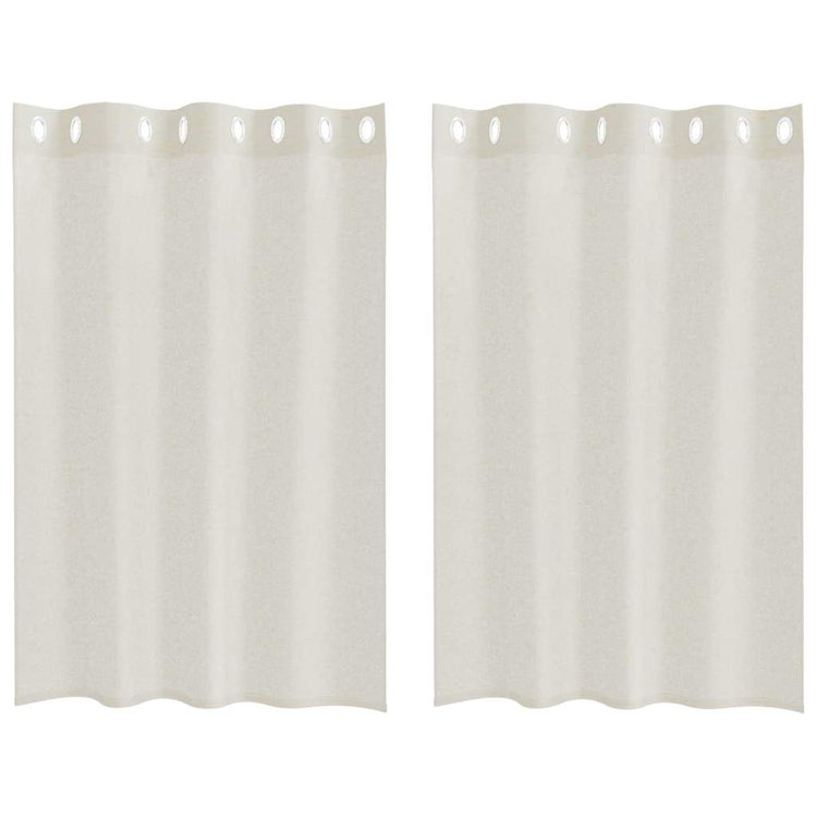 Vidaxl voile gordijn 2 st crème 140 x 140 cm polyester