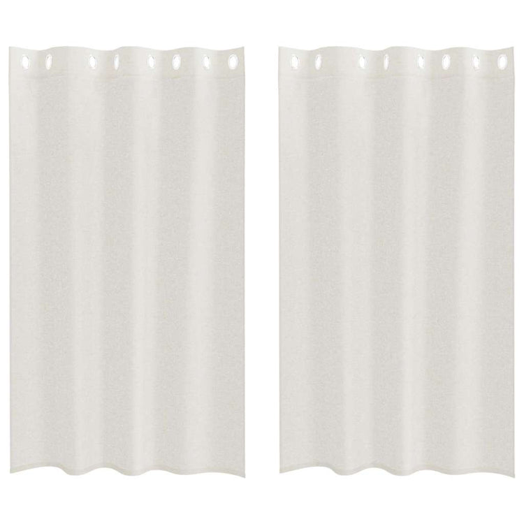 Vidaxl voile gordijn met gordijnen 2 pcs crème 175 x 140 cm polyester