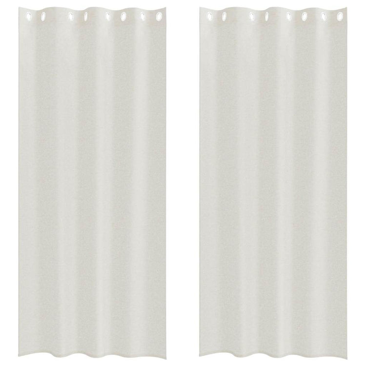 Vidaxl voile gordijn 2 st crème 245 x 140 cm polyester