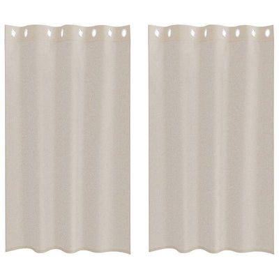 Vidaxl voile gordijn 2 st zand 175 x 140 cm polyester