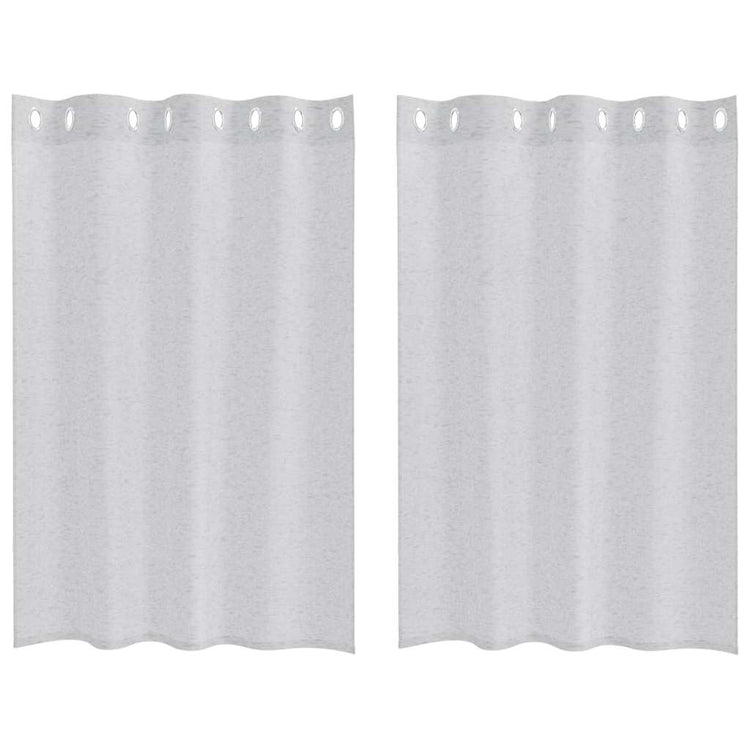 Vidaxl voile gordijn 2 pcs lichtgrijs 140 x 140 cm polyester