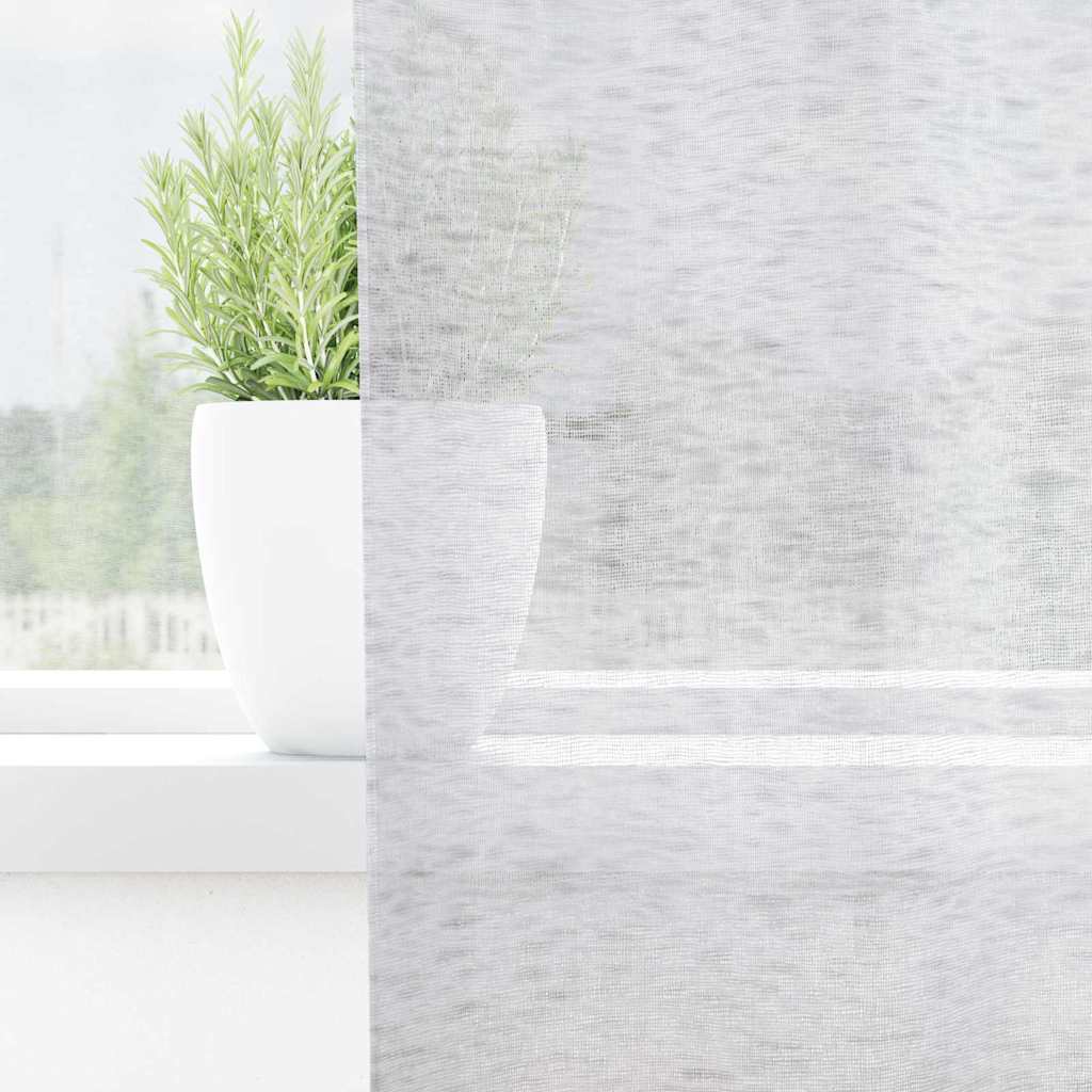 Vidaxl voile gordijn 2 pcs lichtgrijs 175 x 140 cm polyester