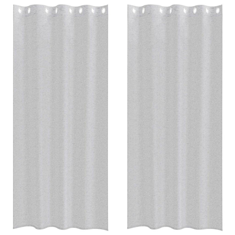 Vidaxl voile gordijn 2 pcs lichtgrijs 260 x 140 cm polyester