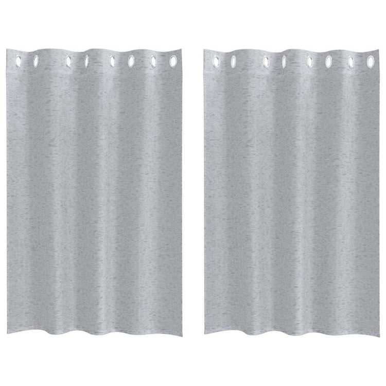 Vidaxl voile gordijn 2 pcs donkergrijs 140 x 140 cm polyester