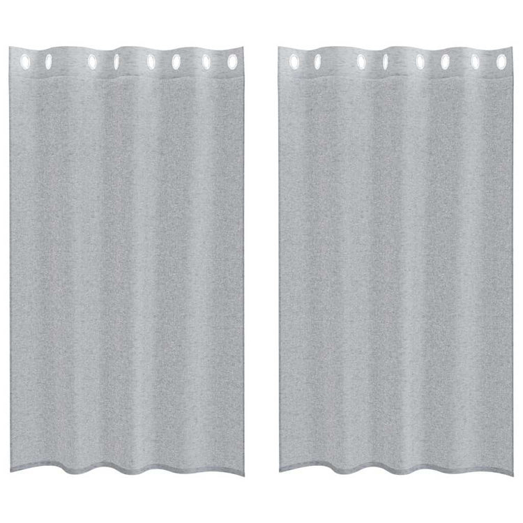 Vidaxl voile gordijn 2 st donkergrijs 175 x 140 cm polyester