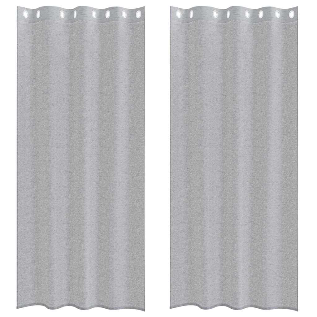 Vidaxl voile gordijn 2 pcs donkergrijs 260 x 140 cm polyester