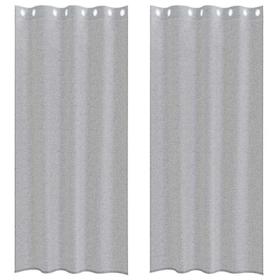 Vidaxl voile gordijn 2 st donkergrijs 260 x 140 cm polyester