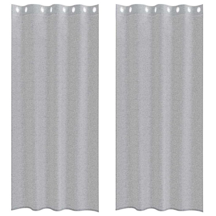 Vidaxl voile gordijn 2 pcs donkergrijs 260 x 140 cm polyester