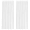 Vidaxl voile gordijn met gordijnen 2 pcs wit 175 x 140 cm polyester