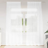 Vidaxl voile gordijn met gordijnen 2 pcs wit 225 x 140 cm polyester