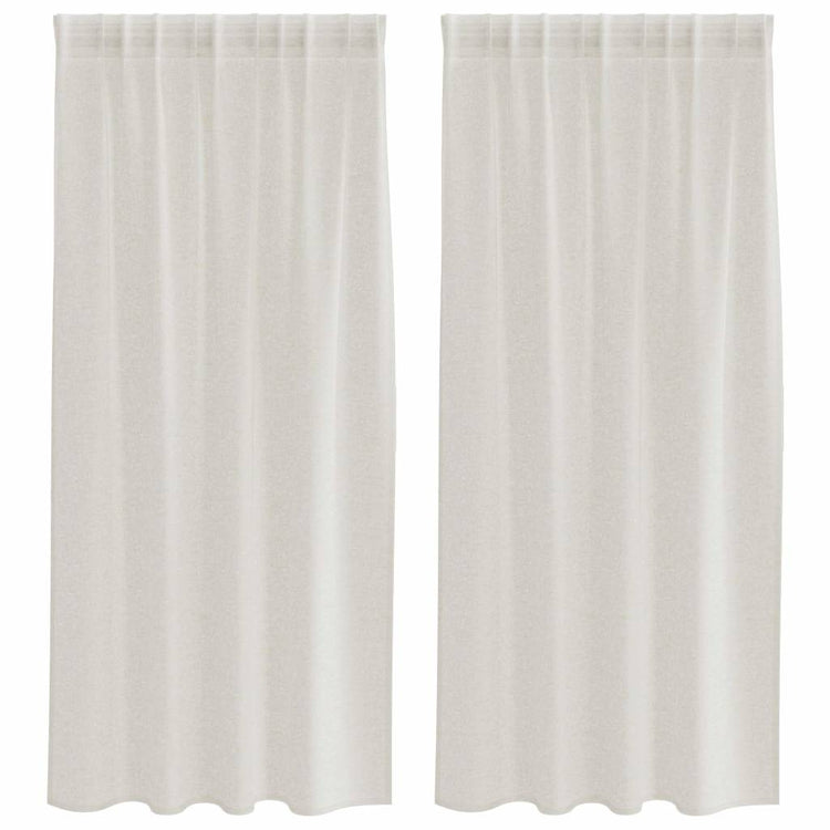 Vidaxl voile gordijn 2 st crème 175 x 140 cm polyester