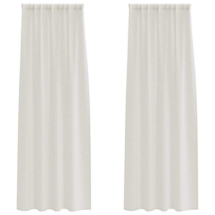 Vidaxl voile gordijn 2 st crème 225 x 140 cm polyester