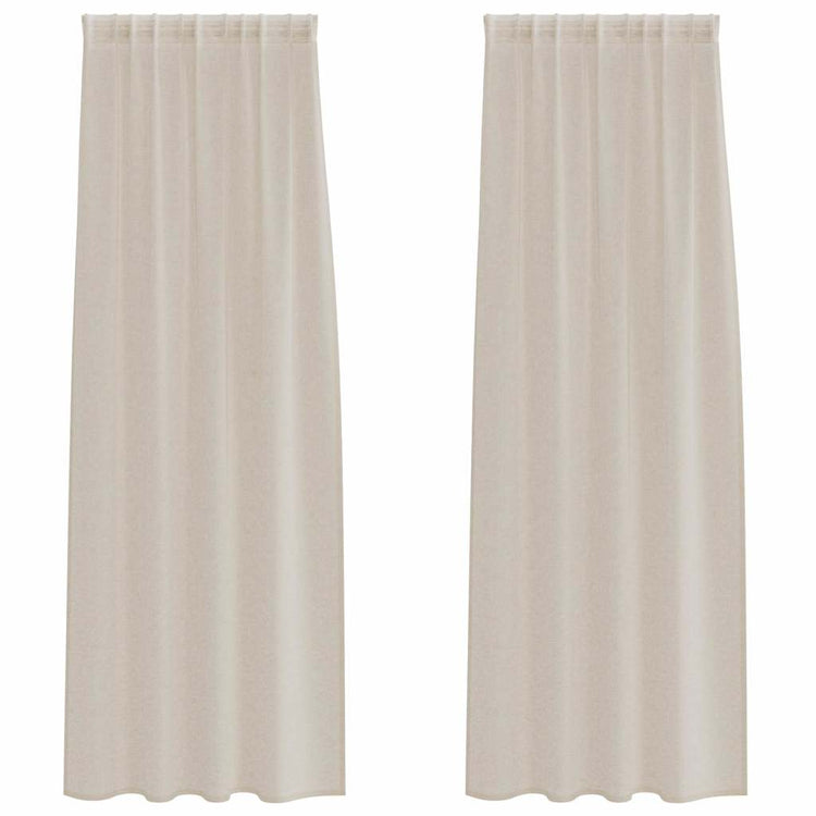 Vidaxl voile gordijn 2 st zand 225 x 140 cm polyester