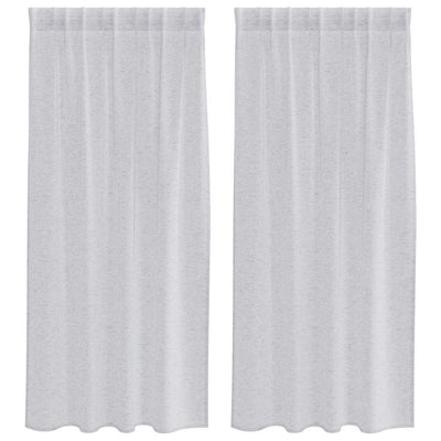 Vidaxl voile gordijn 2 st lichtgrijs 175 x 140 cm polyester