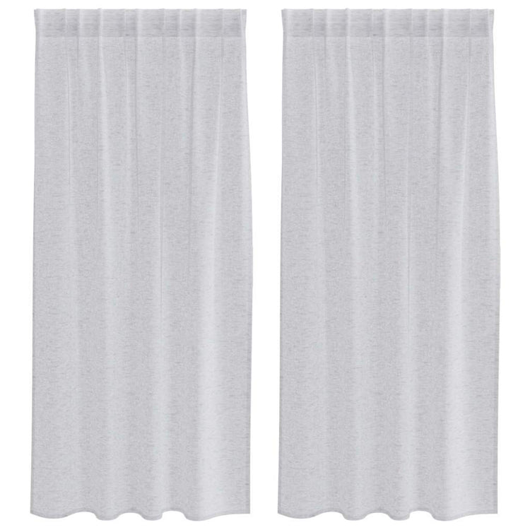 Vidaxl voile gordijn 2 pcs lichtgrijs 175 x 140 cm polyester