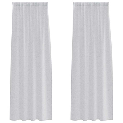 Vidaxl voile gordijn 2 st lichtgrijs 225 x 140 cm polyester