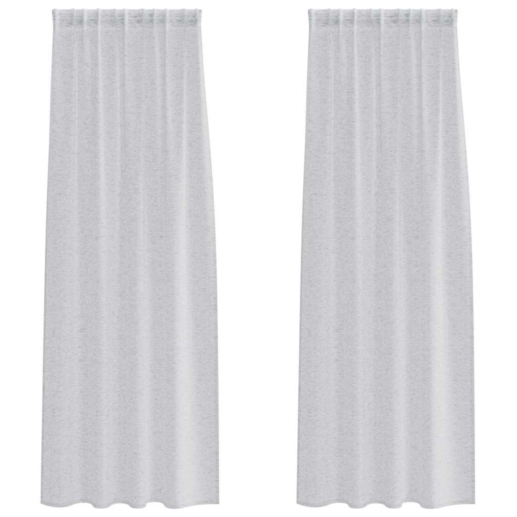 Vidaxl voile gordijn 2 pcs lichtgrijs 245 x 140 cm polyester