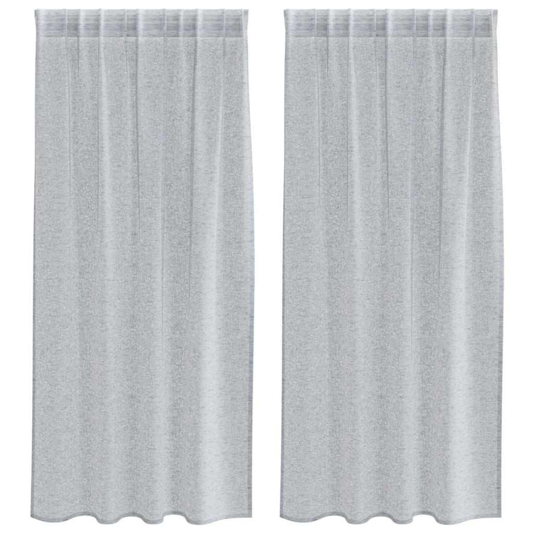 Vidaxl voile gordijn 2 pcs donkergrijs 175 x 140 cm polyester