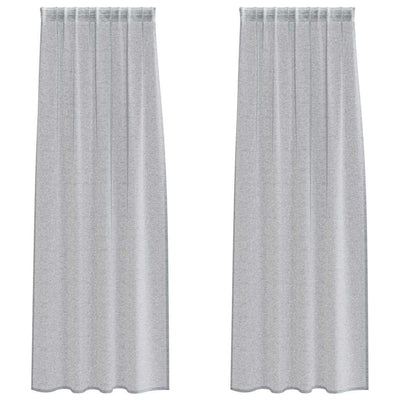 Vidaxl voile gordijn 2 st donkergrijs 245 x 140 cm polyester