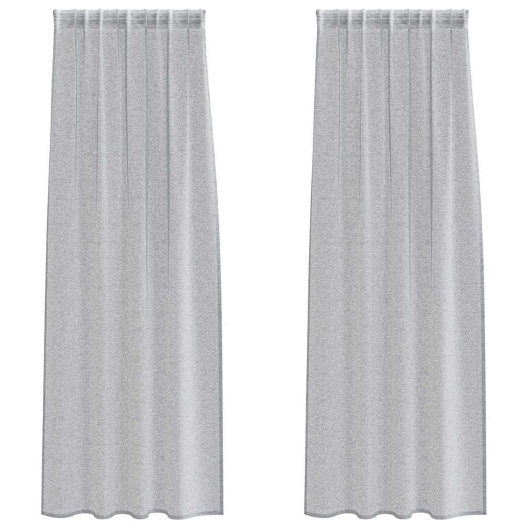 Vidaxl voile gordijn 2 pcs donkergrijs 260 x 140 cm polyester