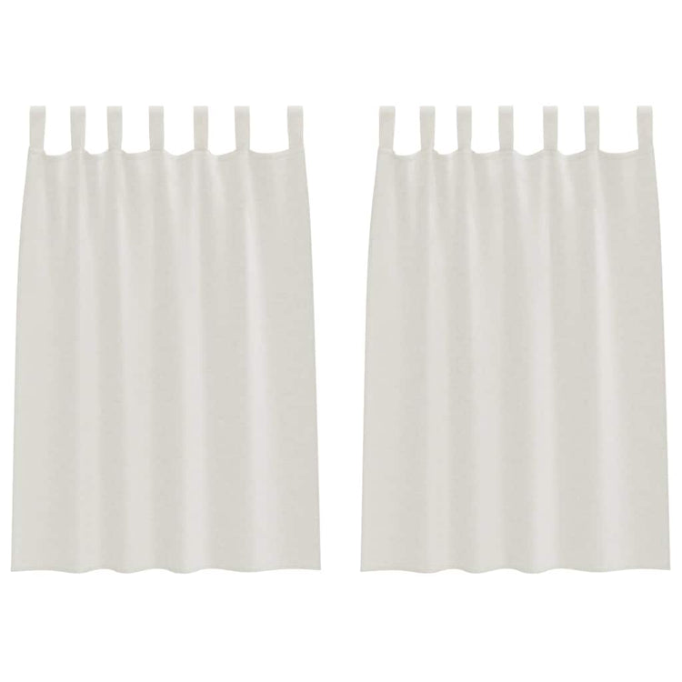Vidaxl voile gordijn met gordijnen 2 pcs crème 140 x 140 cm polyester