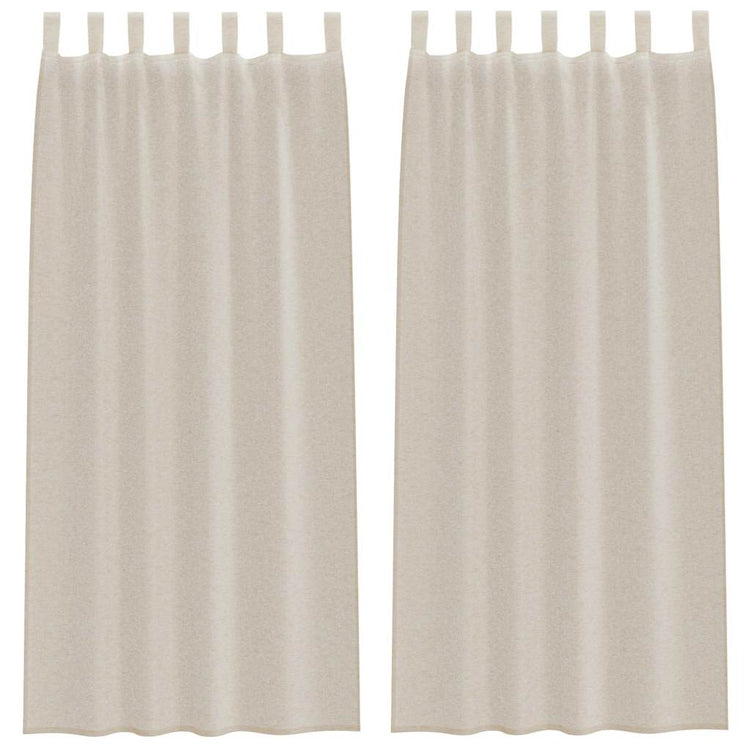 Vidaxl voile gordijn 2 st zand 245 x 140 cm polyester