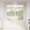 Vidaxl voile gordijn met gordijnen 2 pcs zand 260 x 140 cm polyester