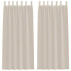 Vidaxl voile gordijn met gordijnen 2 pcs zand 260 x 140 cm polyester