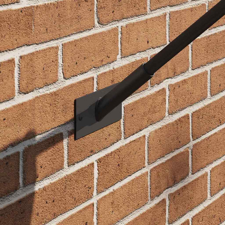 Vidaxl vlaggen mast houder zwart 13 x 6 x 0,2 cm staal
