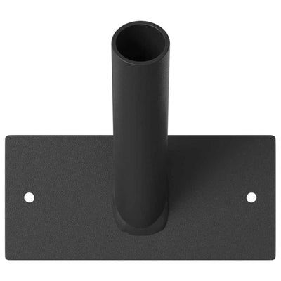 Vidaxl vlaggen mast houder zwart 13 x 6 x 0,2 cm staal