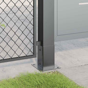 Vidaxl paondervoeten vierkant 4st 91x91mm gepoedercoat staal antraciet - afbeelding 3