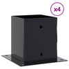 Vidaxl spokkels vierkant 4 st 101x101 mm gepoedercoat staal antraciet