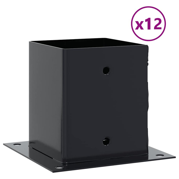 Vidaxl paonderstellen vierkant 12 st 101x101 mm gepoedercoat staal