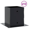 Vidaxl spokkels vierkant 12 st 121x121 mm gepoedercoat staal antraciet