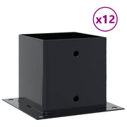 Vidaxl paonderstellen vierkant 12 st 141x141 mm gepoedercoat staal - afbeelding 2