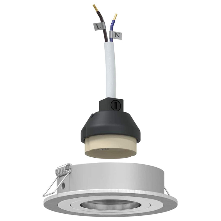 Vidaxl spotje zilver 9 x 9 x 2 cm aluminium