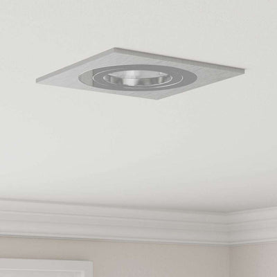 Vidaxl spotje 12 st zilver 9 x 9 x 2 cm aluminium