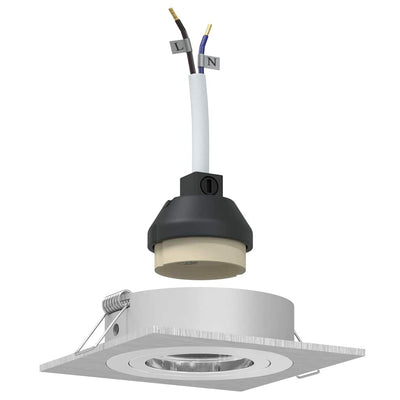 Vidaxl spotje 12 st zilver 9 x 9 x 2 cm aluminium