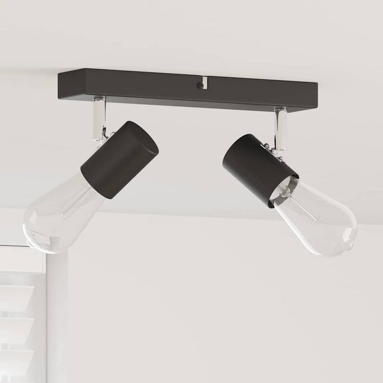 Vidaxl plafondspot met schijnwerpers zwart 26 x 6,5 x 11,5 cm metaal