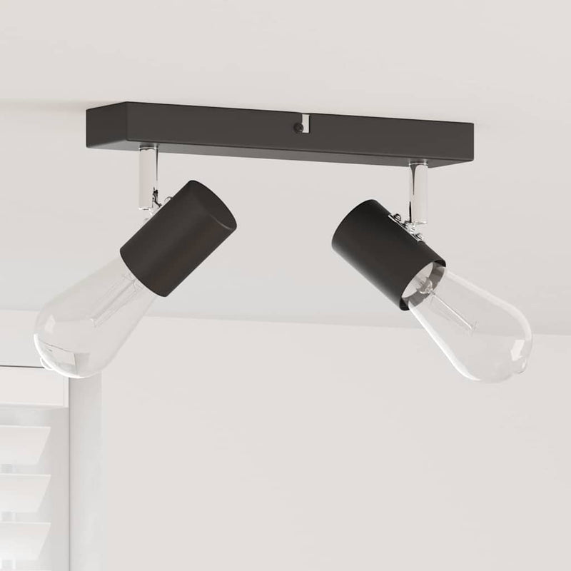 Vidaxl plafondspot met schijnwerpers zwart 26 x 6,5 x 11,5 cm metaal
