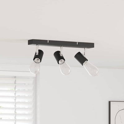 Vidaxl plafondspot met schijnwerpers zwart 38 x 6,5 x 11,5 cm metaal