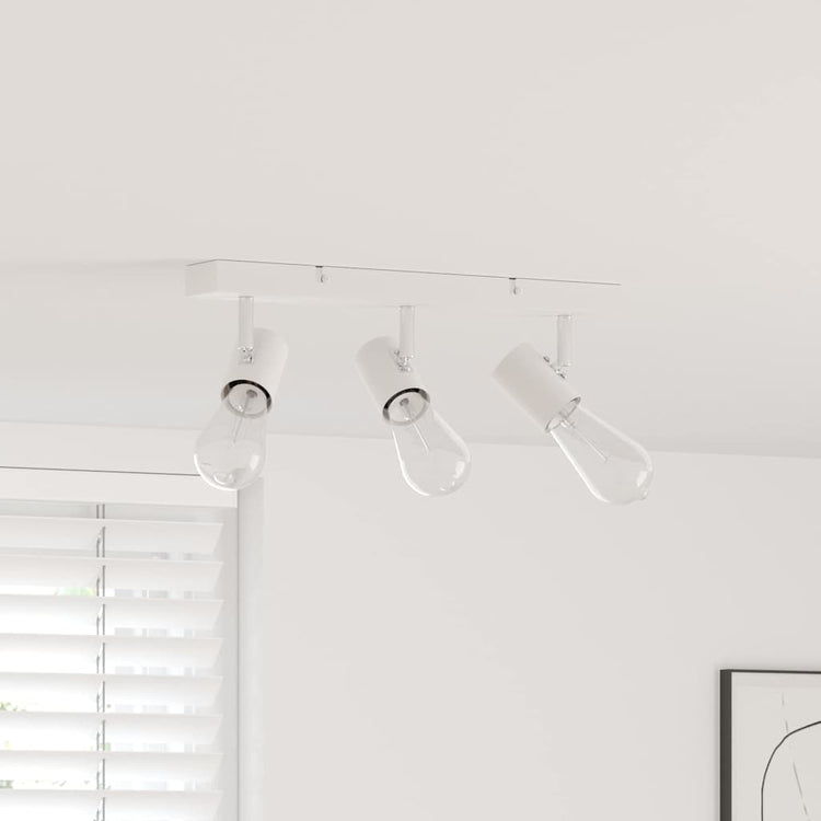 Vidaxl plafondspot met schijnwerpers wit 38 x 6,5 x 11,5 cm metaal