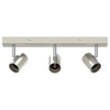 Vidaxl plafondspot met schijnwerpers nikkel 38 x 6,5 x 11,5 cm metaal