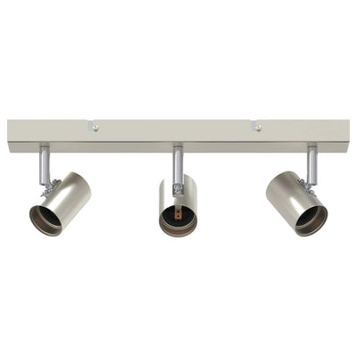 Vidaxl plafondspot met schijnwerpers nikkel 38 x 6,5 x 11,5 cm metaal