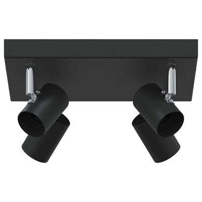 Vidaxl plafondspot met schijnwerpers zwart 26 x 26 x 11,5 cm metaal