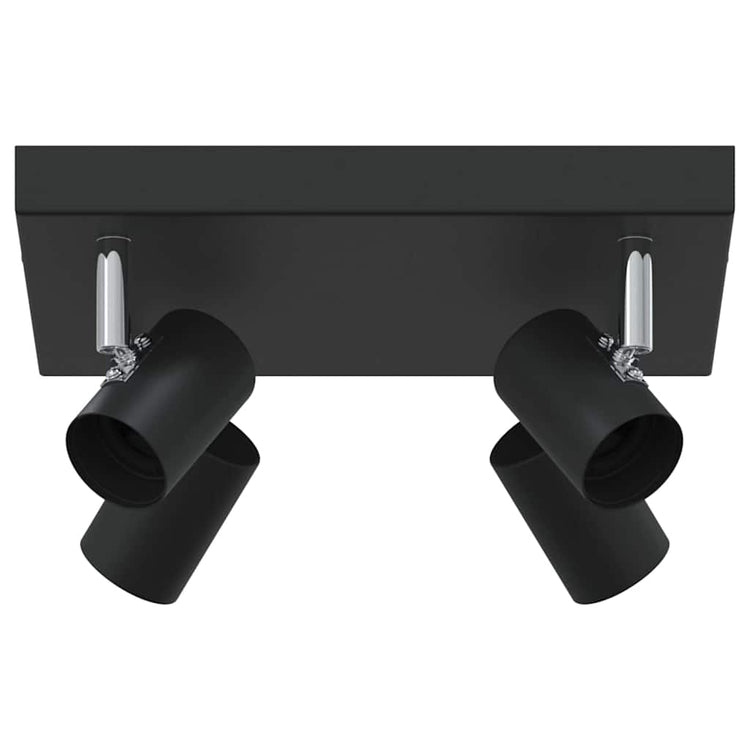 Vidaxl plafondspot met schijnwerpers zwart 26 x 26 x 11,5 cm metaal