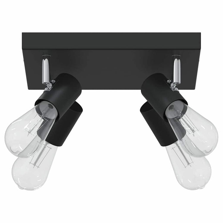 Vidaxl plafondspot met schijnwerpers zwart 26 x 26 x 11,5 cm metaal