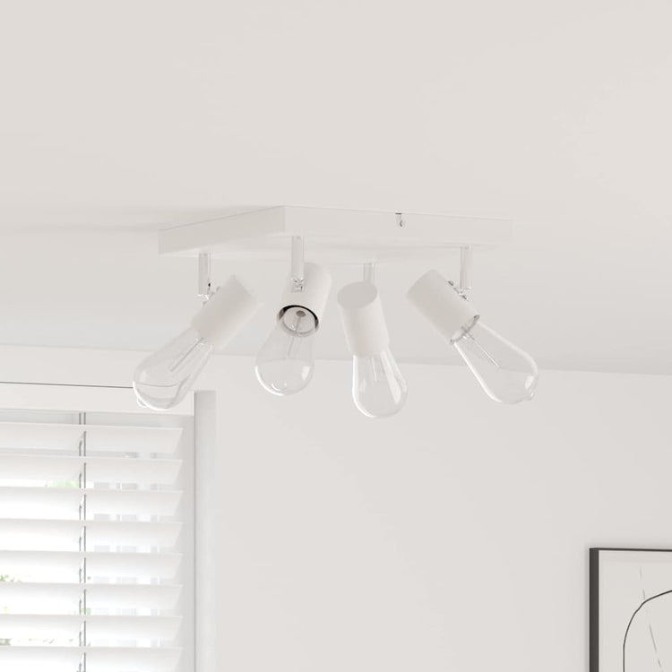 Vidaxl plafondspot met schijnwerpers wit 26 x 26 x 11,5 cm metaal