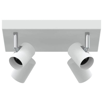 Vidaxl plafondspot met schijnwerpers wit 26 x 26 x 11,5 cm metaal