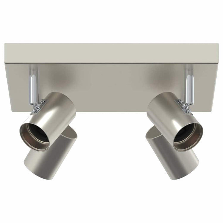 Vidaxl plafondspot met schijnwerpers nikkel 26 x 26 x 11,5 cm metaal